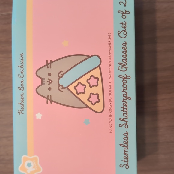 NIB Pusheen Box Exclusive Winter 2020 Stemless Shatterproof Wine Glasses - Picture 4 of 5